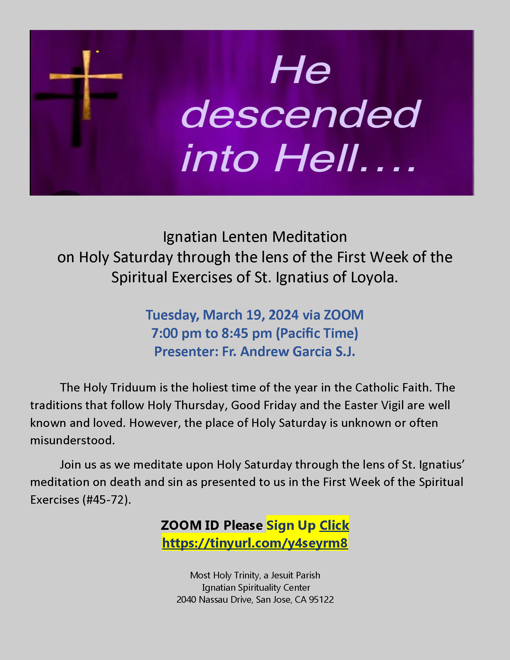 Ignatian Lenten Meditation - Diocese of San Jose