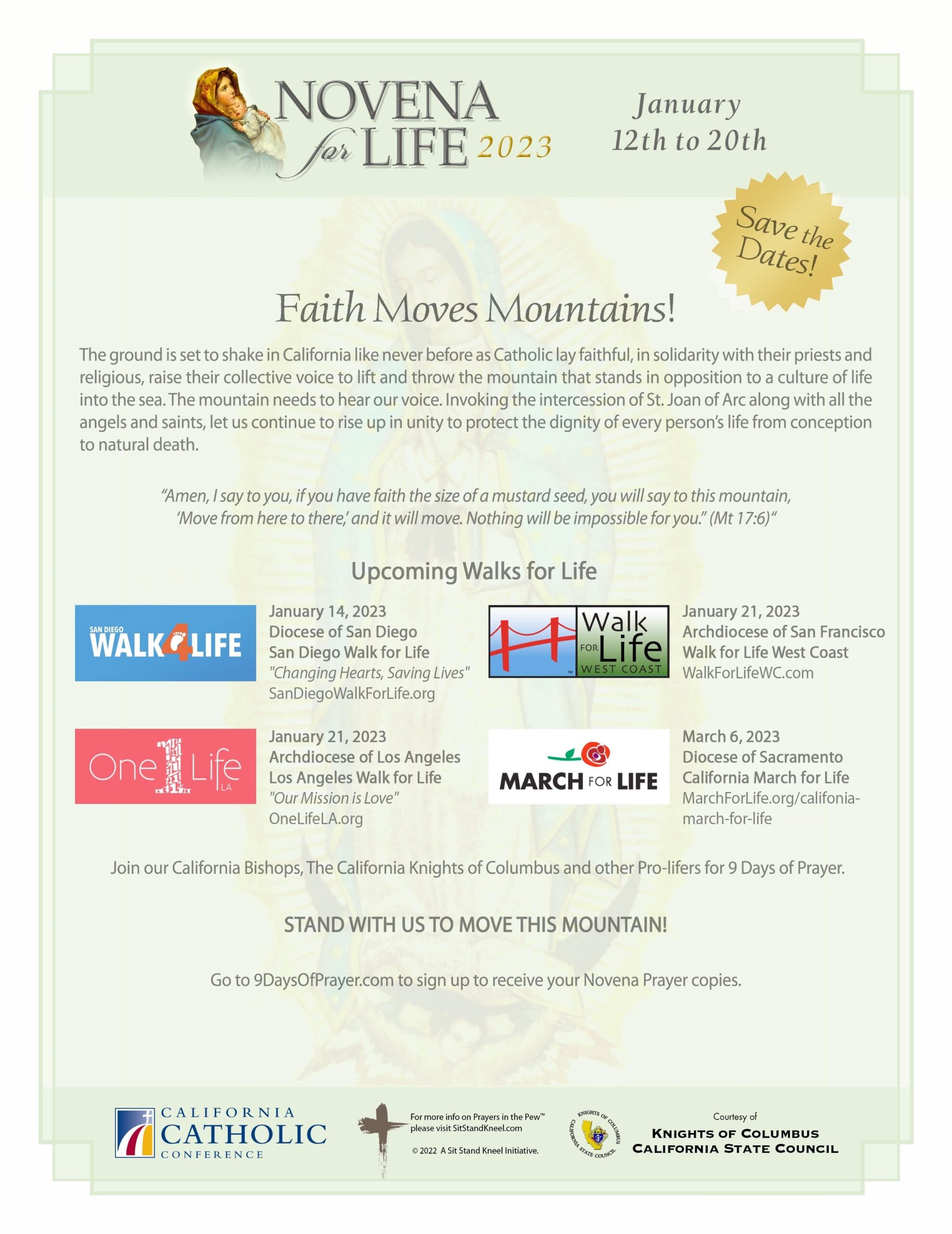 Novena for Life Diocese of San Jose
